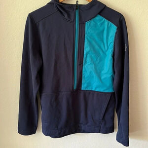 Smartwool sport fleece men’s sz S hooded blue runs big